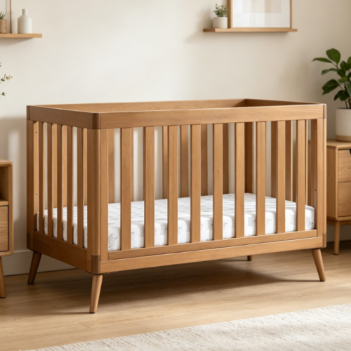 4-in-1 Convertible Crib – Chestnut