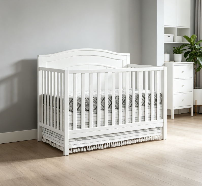4-in-1 Convertible Crib – Snow White