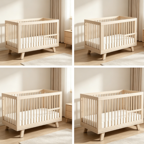 3-in-1 Convertible Crib – Washed Natural